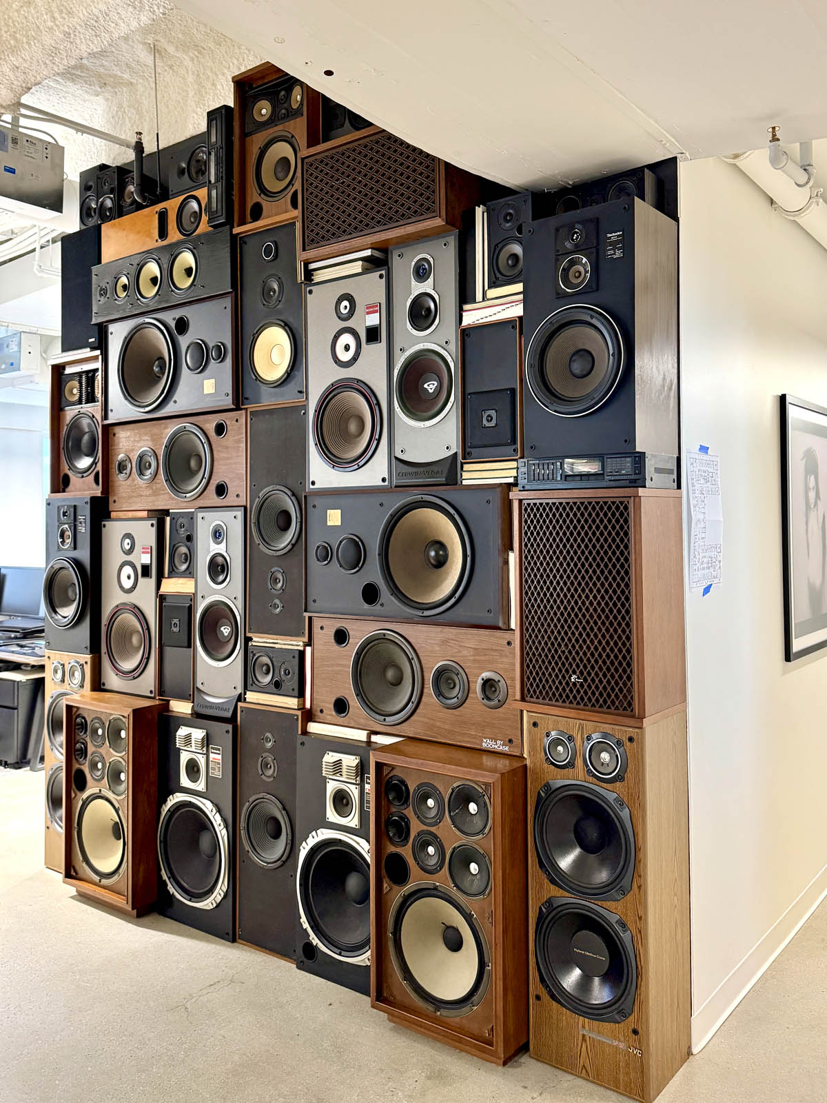 vintage speaker wall custom speakers wall of sound
