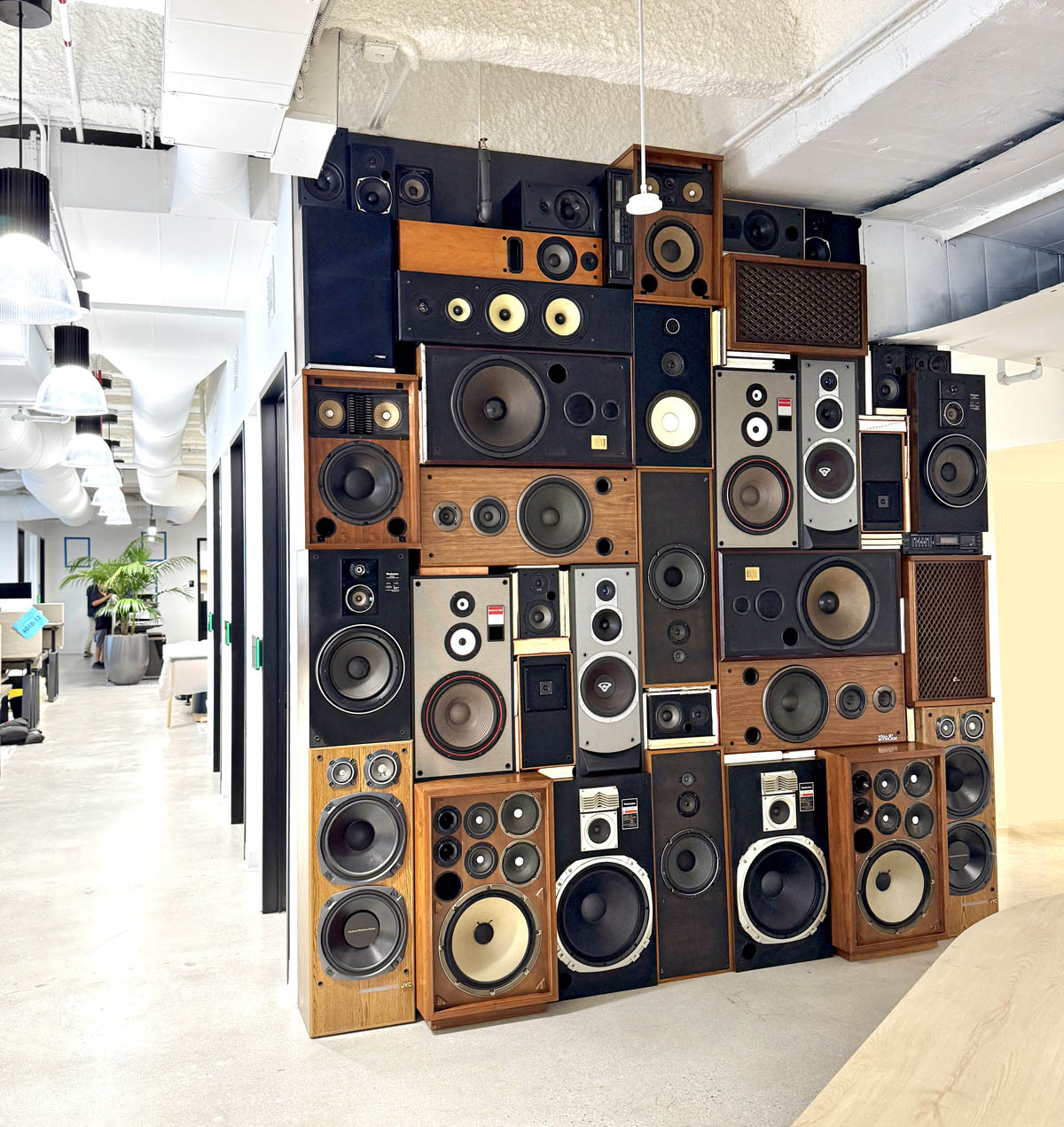 vintage speaker wall custom speakers wall of sound
