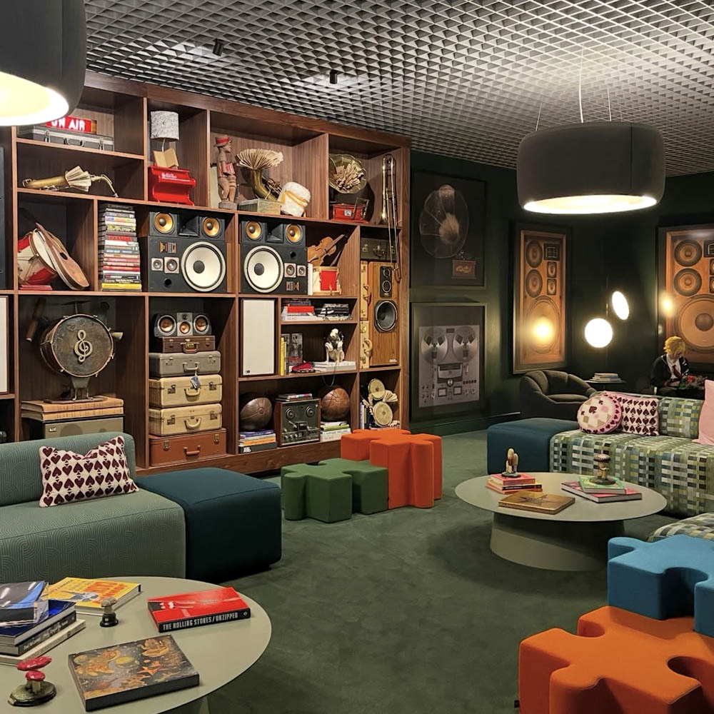 vintage speaker wall custom speakers wall of sound SCAD Savannah